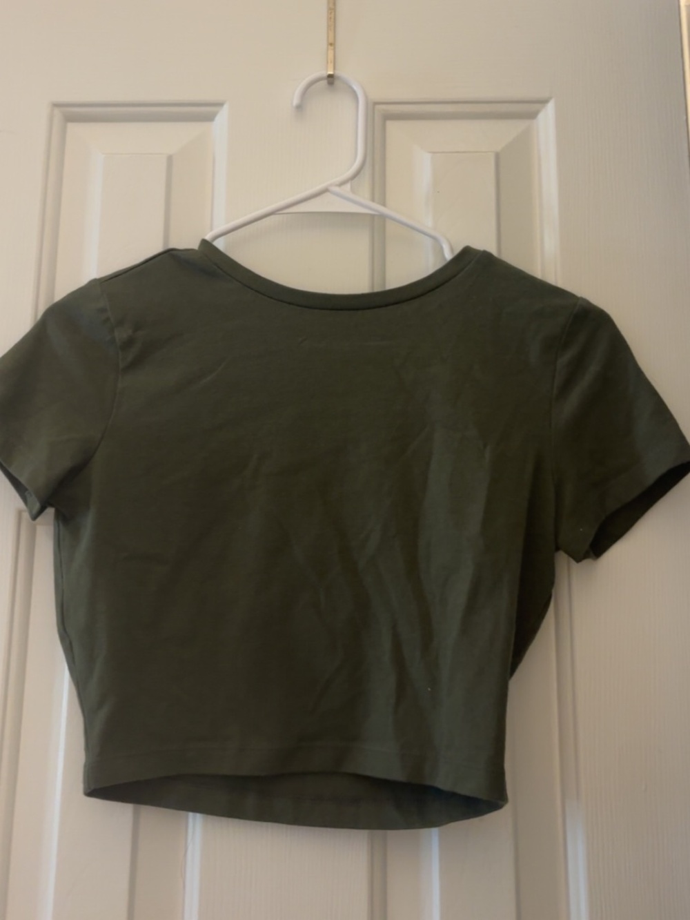 Green Cropped Shirt